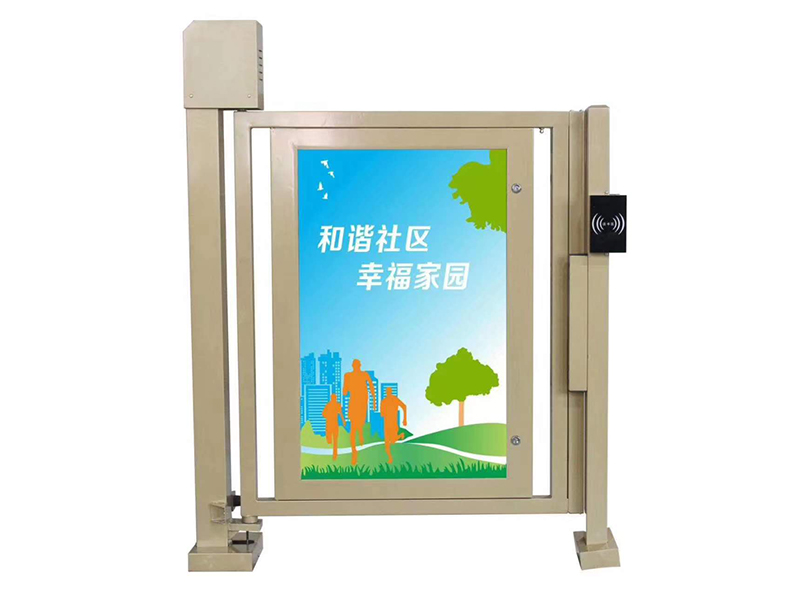 带玻璃广告门--金色